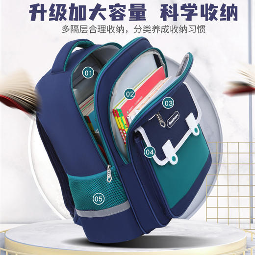 书包小学生儿童轻便耐脏透气男童女孩双肩包1-3-6年级新款 商品图1