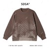9516SDSA秋季新款男士痞帅韩版简约撞色印花菱形套头圆领卫衣宽松百搭 商品缩略图1