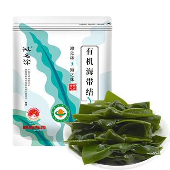 滩之涂有机干海带结50g厚海带海鲜干货凉拌撸串煲汤火锅食材卤味凉拌菜 /粮油调味 /南北干货 /鱼虾贝藻类干货 商品图6