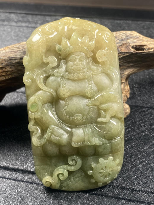 【FC0092】翡翠黄财神挂件  庄厚大气  色泽亮丽 雕工精湛 商品图1