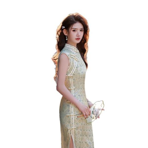 老上海复古中国风长款无袖旗袍2025春夏新款修身时尚日常可穿旗袍SYK211007 商品图4