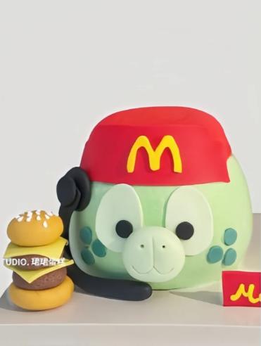 多款式~迪士尼olu奥乐米拉龟麦当劳金拱门卡通蛋糕-低糖处理无添加 商品图0