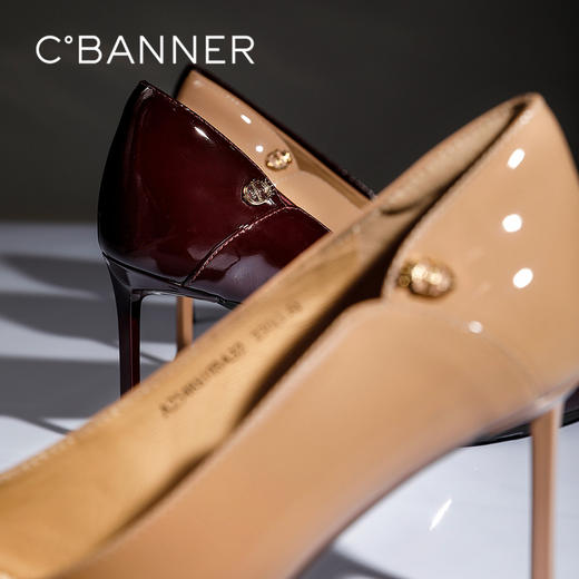 【云粉节】BF千百度漆皮静音细高跟鞋女2025秋款羊皮法式单鞋A25488103吊牌价1099活动价879 商品图2