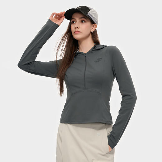 【云粉节】【新品】6楼FILA FUSION斐乐潮赵露思同款女子潮流运动紧身长袖 T恤 吊牌价780 商品图0