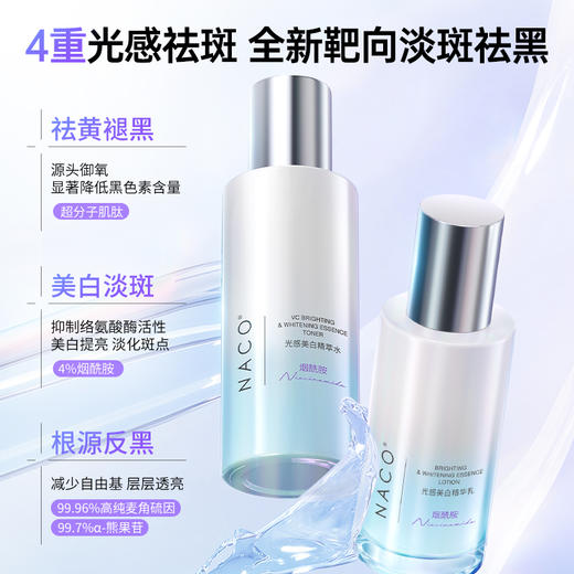 【老客专属福利】烟酰胺光感美白水乳套（精华水150ml/瓶 +精华乳120ml/瓶） 商品图3