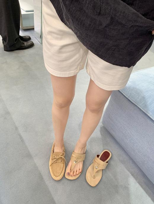 ROAADN小金豆勃肯真皮5cm增高半拖3616-1 商品图4