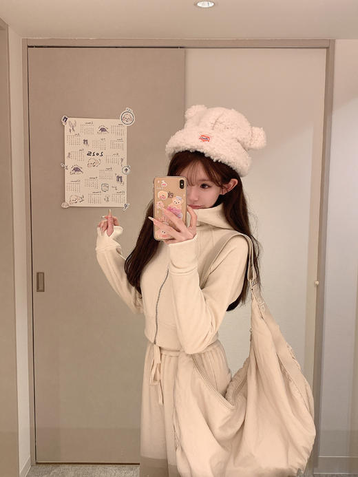 金蘑菇菇 招牌alo 素颜美女公式 / 定制天鹅绒加厚保暖卫衣套组 商品图8