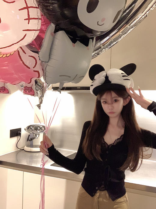 金蘑菇菇 松弛且快乐 怎么穿都有好身材耶/ 钩花毛衣 商品图3