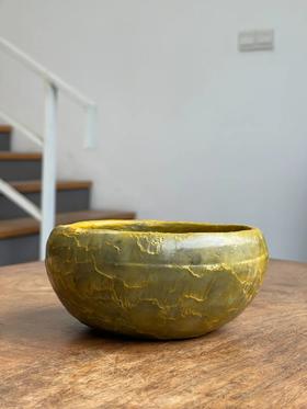 青黄玉雕僧人手持佛钵，顺丰包邮