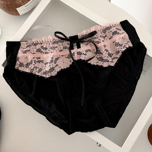 【惊爆价！抢3条！】甜美风纯欲蕾丝边女士内裤，纯棉裆抑菌 +缎面性感设计蕾丝边，舒适又撩人 商品图7