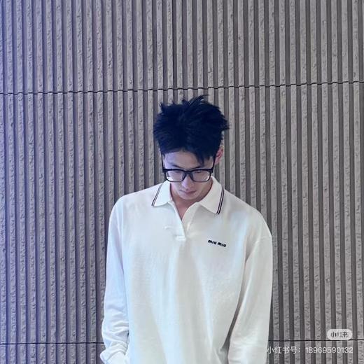 MM 25新款珠地网眼棉面料刺绣撞色领长袖POLO衫 Z-15545 商品图8