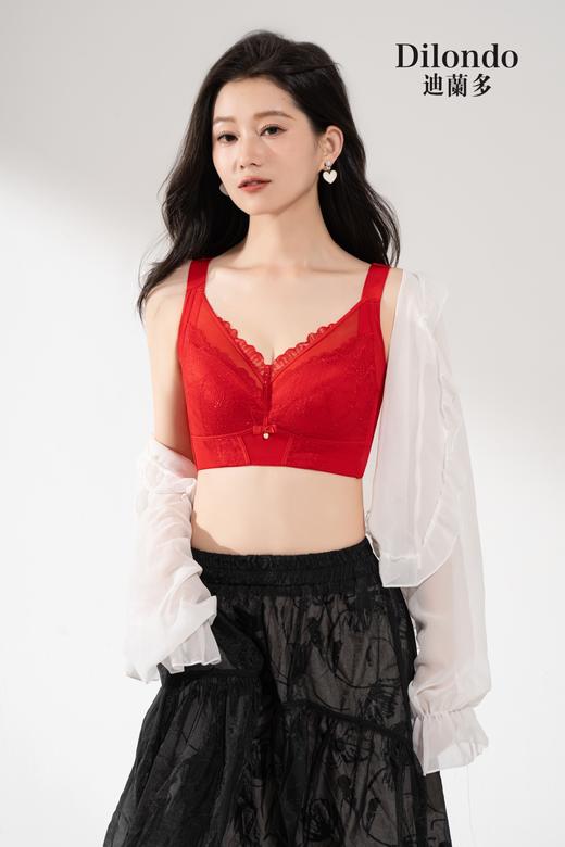 夏季新款大胸显小全罩杯内衣薄款收副乳调整型软钢圈聚拢上托性感蕾丝内衣2118455 商品图9