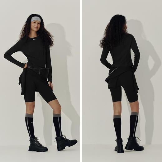 [商场同款]森马长袖T恤女短款抑菌2025秋新款吸湿速干衣服运动风 商品图4