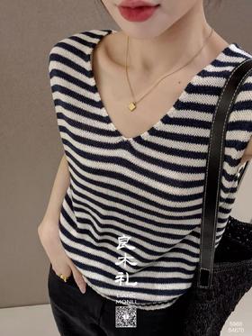 良木礼——和纸V领背心