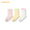 【商场同款】巴拉巴拉女童袜子秋新品儿童中筒袜舒弹不勒脚三双装 商品缩略图4