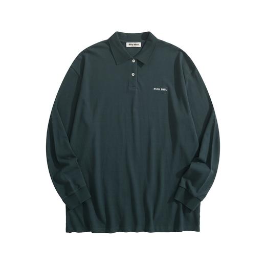 女款logo刺绣长袖polo衫017 商品图0