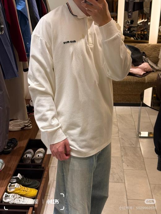 MM 25新款珠地网眼棉面料刺绣撞色领长袖POLO衫 Z-15545 商品图5