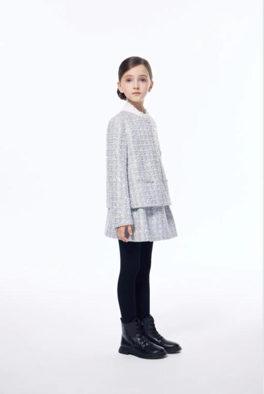 【春上新】【秋季新品】8楼 琳麦罗 LYNN&MILO 灰色粗纺珠片小香风 商品图2