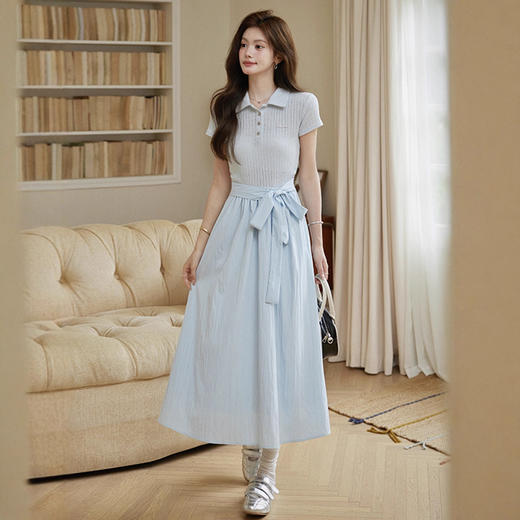 独特漂亮收腰连衣裙女夏季2025新款高级感修身a字裙时尚减龄裙子 商品图0