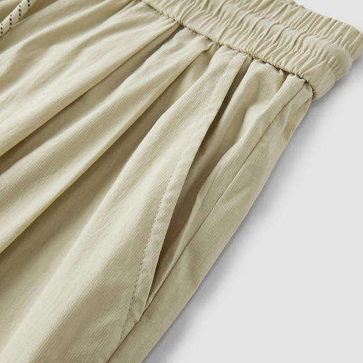 [商场同款]森马休闲裤女慵懒打褶宽松阔腿裤2025夏新款卷边九分裤 商品图3