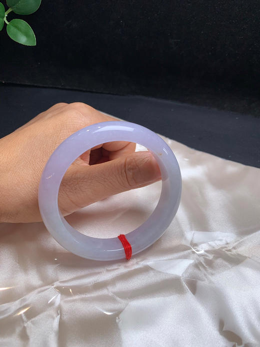 620650，57.5紫罗兰手镯。条形很好，大半圈粉紫底，粉粉嫩嫩的，局部带点点洒金 商品图5