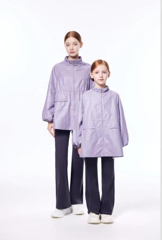 【春上新】【秋季新品】8楼 琳麦罗 LYNN&MILO 紫色微皱油蜡皮感插肩袖短款夹克 商品图2