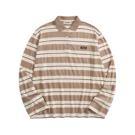 女款棉质条纹长袖Polo衫017