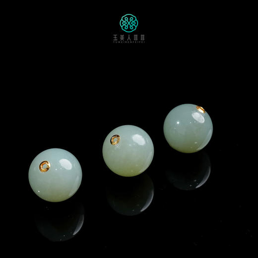 18K和田玉吊坠-且末蓝圆珠 商品图0