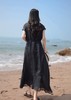 新款高级感波浪拼接收腰小A纯色长裙 商品缩略图12