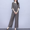 套装女2025新款夏季时尚轻奢高级感两件套阔腿裤套装 商品缩略图1