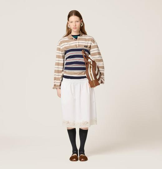 女款棉质条纹长袖Polo衫017 商品图3