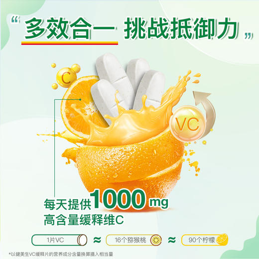 【保税仓发货】Jamieson维生素C1000mg缓释片100粒健美生 商品图2