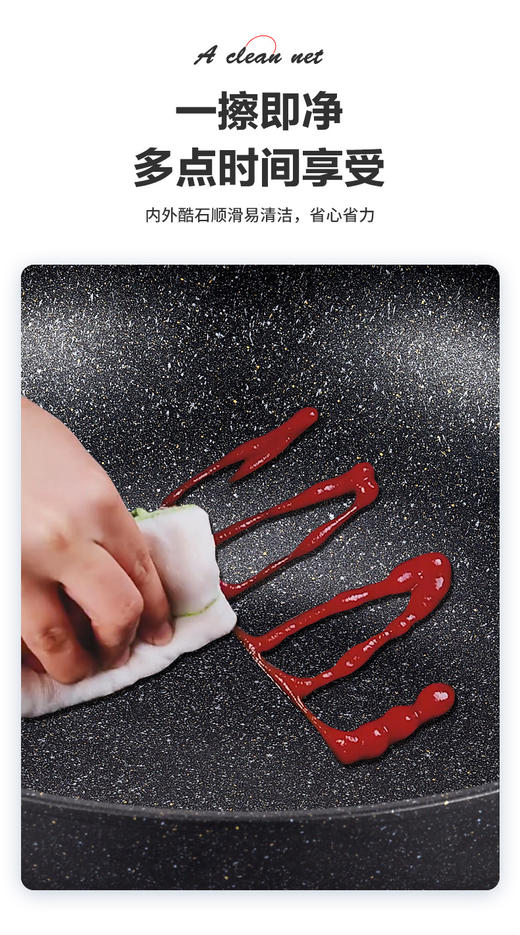 荣事达 麦饭石节能炒锅（32cm）RG-086SN 商品图4