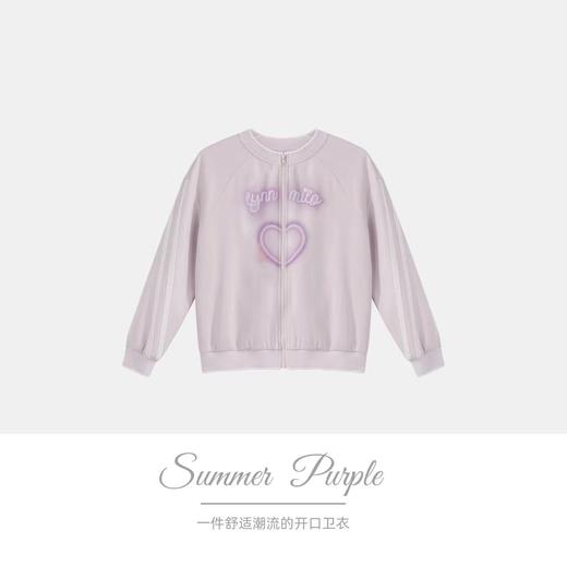 【春上新】【秋季新品】8楼 琳麦罗 LYNN&MILO 粉色棉莫空气层开口卫衣 商品图2