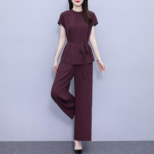 重磅套装女2025新款夏季时尚洋气高端两件套阔腿裤套装 商品图1