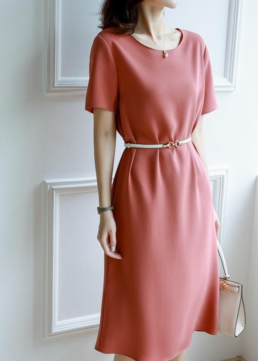 哥弟同款简约知性气质优雅轻熟风醋酸连衣裙 商品图1