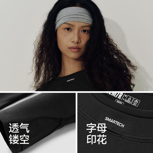 [商场同款]森马长袖T恤女短款抑菌2025秋新款吸湿速干衣服运动风 商品图3