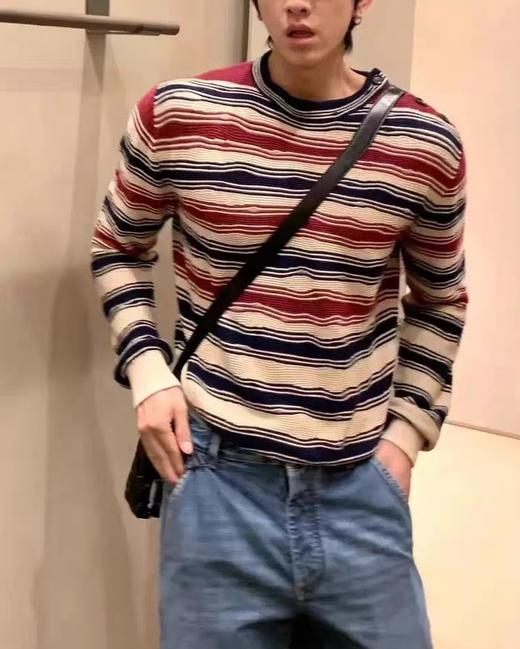 中性款条纹针织毛衣005 商品图4