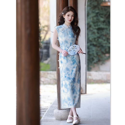 复古中国风长款无袖旗袍，修身时尚日常可穿旗袍SYK211007 商品图3