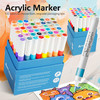 【优质高密度笔头 绘画更丝滑】 颜色更齐全 软头丙烯马克笔🎨防水不褪色，轻松搞定细节&大色块，创作灵感一笔到位 商品缩略图1