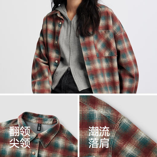 森柔牛仔|商场同款森马牛仔衬衫女中长款2025秋新款oversize衬衣 商品图3