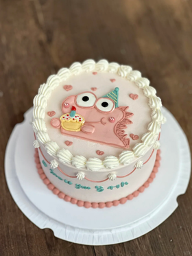 多款式~小奶龙卡通翻糖手绘蛋糕-低糖处理无添加