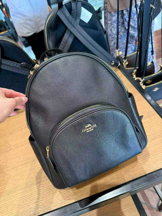 ✨限时折扣1499直邮到手！Coach 经典款中号Court backpack双肩包，双层拉链款，大小正合适，容量大，尺寸约35*21*8cm 商品图3
