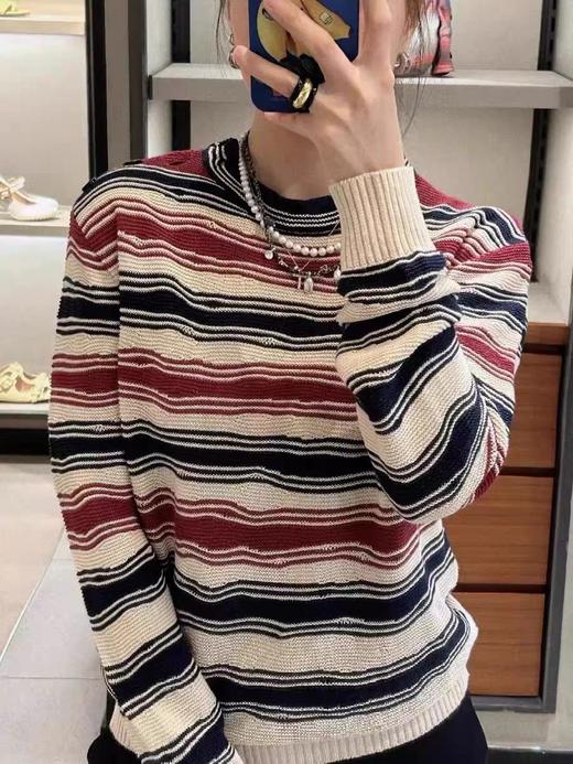 中性款条纹针织毛衣005 商品图3