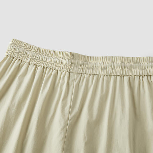 [商场同款]森马休闲裤女慵懒打褶宽松阔腿裤2025夏新款卷边九分裤 商品图2