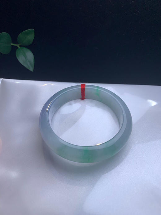 620654，55 冰春彩手镯，飘清新绿，带淡粉紫底 商品图4