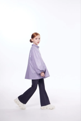 【春上新】【秋季新品】8楼 琳麦罗 LYNN&MILO 紫色微皱油蜡皮感插肩袖短款夹克