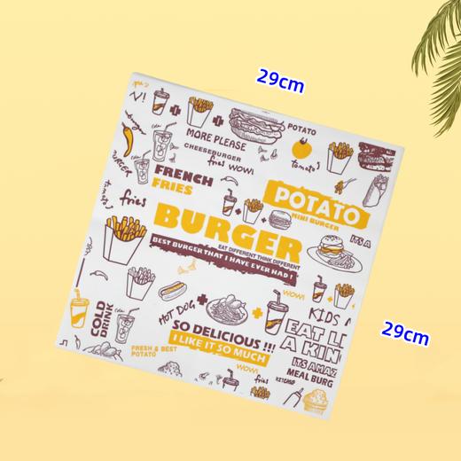 一次性汉堡纸 鸡肉卷纸 饭团纸 三明治纸 防油纸托盘纸 商品图4