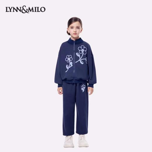 【春上新】【秋季新品】8楼 琳麦罗 LYNN&MILO 蓝色华夫格绳绣灯笼长裤 商品图3