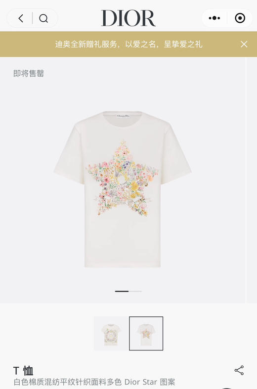 𝐃家新款Astral Flowers系列短袖T恤080202 商品图1